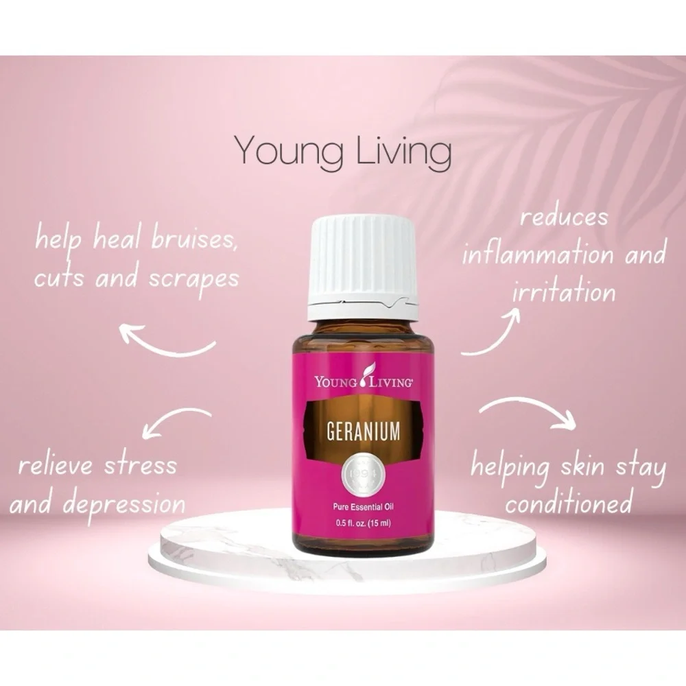 Young Living Geranium Essential Oil Bottle 15ml-Brand New-Unopened - Picture 7 of 7